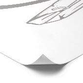 バイクの白黒をバイクに詰め込む ポスター (角)