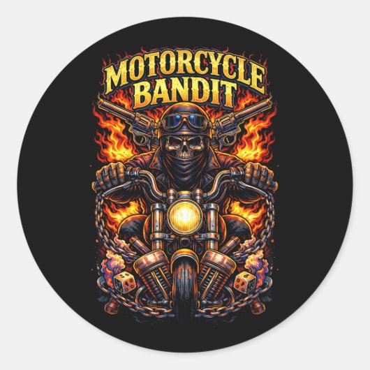 バイクの盗賊 ラウンドシール (正面)