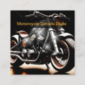 バイクの移動洗車サービス スクエア名刺 (正面)