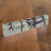 バイクの競争 デスクネームプレート (側面)