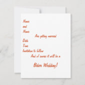 バイクの結婚式 保存日 招待状 (裏面)