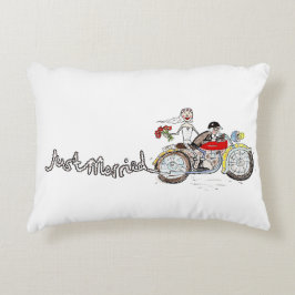 バイクの花婿花嫁 ウェディングアクセントピロー アクセントクッション