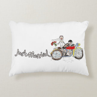 バイクの花婿花嫁 ウェディングアクセントピロー アクセントクッション