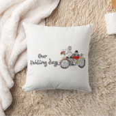バイクの花婿花嫁 ウェディングアクセントピロー クッション (ブランケット)
