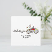 バイクの花嫁と花婿の結婚式の夜 招待状 (スタンド正面)