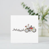バイクの花嫁と花婿の結婚式の夜 招待状 (スタンド正面)