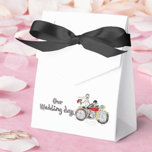 バイクの花嫁と花婿の結婚式 フェイバーボックス (ウェディング)