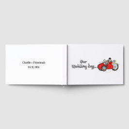 バイクの花嫁と花婿の結婚 ゲストブック
