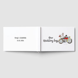 バイクの花嫁と花婿の結婚 ゲストブック