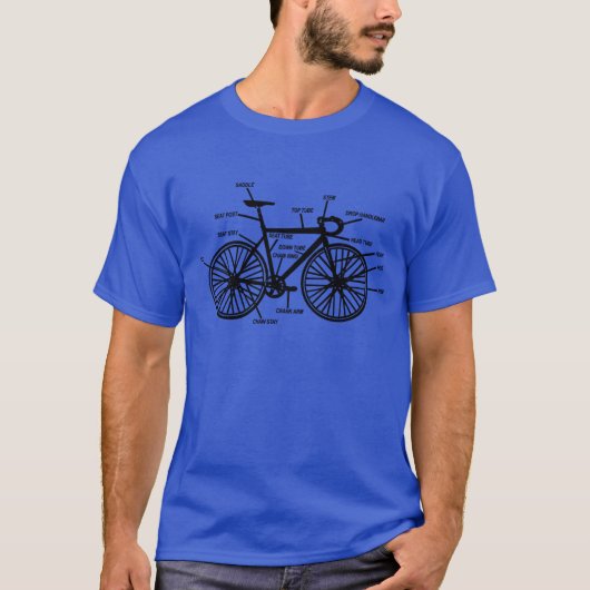 バイクの解剖学のおもしろいなギークのギークのTシャツ Tシャツ (正面)