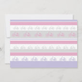 バイクの誕生日の自転車の乗車のパーティーのピンクの女の子の写真 招待状 (裏面)