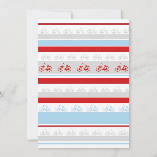 バイクの誕生日の自転車の乗車のパーティーの紫系統の男の子 招待状 (裏面)