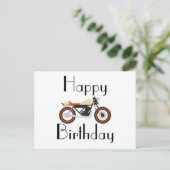 バイクの誕生日ポストカード ポストカード (スタンド正面)