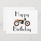 バイクの誕生日ポストカード ポストカード (正面/裏面)
