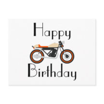 バイクの誕生日ポストカード