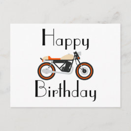 バイクの誕生日ポストカード ポストカード