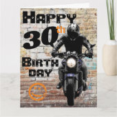 バイクの誕生日30得番 カード (正面)