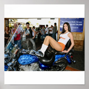 バイクの警笛の女の子 ポスター