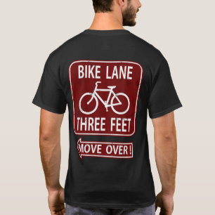 バイクの車線3つの足の移動! えんじ色Tシャツ Tシャツ