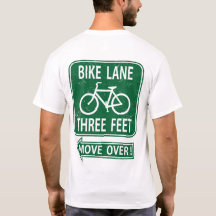 バイクの車線3つの足の移動! Tシャツの緑