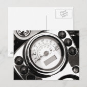 バイクの速度計 ポストカード (正面/裏面)