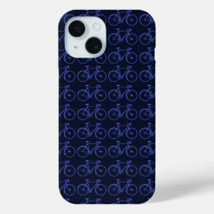バイクの青いパターン iPhone 15ケース