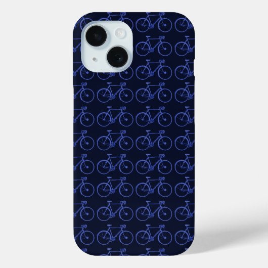 バイクの青いパターン Case-Mate iPhoneケース (裏面)
