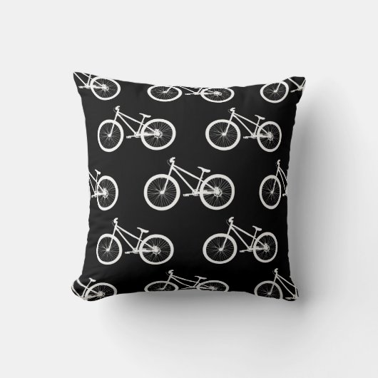 バイクの黒い自転車 クッション (正面)