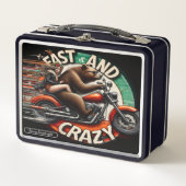 バイクはっきりしたに乗る メタルランチボックス (正面)