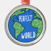 バイクは完璧な世界を作る メタルオーナメント (正面)