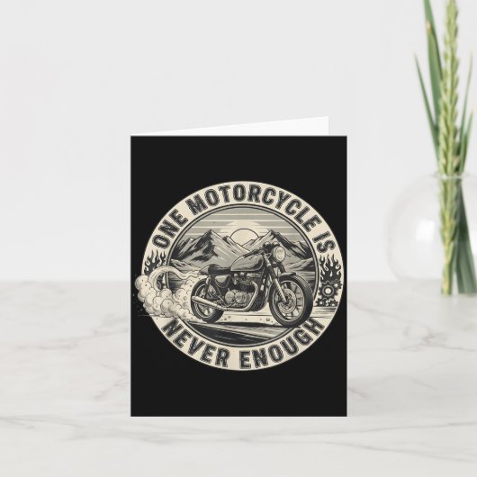 バイクは１台では物足りない 面白いバイク乗り カード (正面)