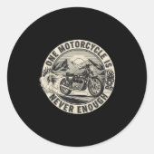バイクは1台では物足りない 面白いバイク乗り ラウンドシール (正面)
