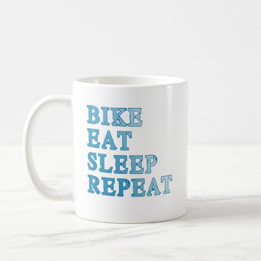 バイクは、プロダクトを食べましたり、眠りましたり、繰り返します コーヒーマグカップ (左)