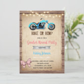 バイクまたは弓のジェンダーリビール招待状 招待状 (スタンド正面)