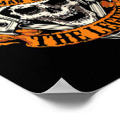 バイクもしくは自転車に乗る人おじいちゃん男性神話の伝説の父の日 ポスター (角)