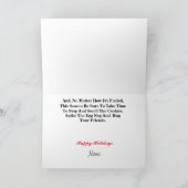 バイクもしくは自転車に乗る人おもしろいカップルSanta Sleighクリスマスカード カード (内部)