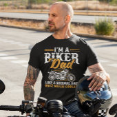 バイクもしくは自転車に乗る人おもしろいパパことわざオートバイファーザーズデイ Tシャツ