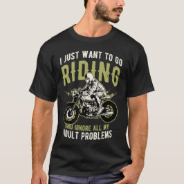 バイクもしくは自転車に乗る人おもしろい引用文オートバイライダーことわざ Tシャツ