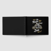 バイクもしくは自転車に乗る人おもしろい引用文皮肉オートバイライダーギフト ゲストブック (全面)