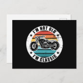 バイクもしくは自転車に乗る人おもしろい誕生日ギフト私は古くはない私はクラシック ポストカード (正面/裏面)