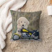 バイクもしくは自転車に乗る人おもしろい- クッション (ブランケット)