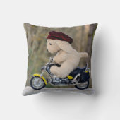 バイクもしくは自転車に乗る人おもしろい- クッション (裏面)