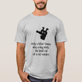 バイクもしくは自転車に乗る人だけ知っています Tシャツ (正面)