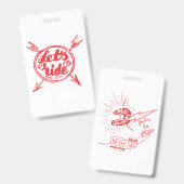 バイクもしくは自転車に乗る人に乗ろう バッジ (正面＆裏面)