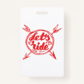 バイクもしくは自転車に乗る人に乗ろう バッジ (正面)