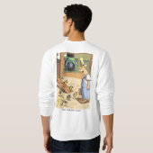 バイクもしくは自転車に乗る人のひなの白いスイートシャツ スウェットシャツ (裏面フル)