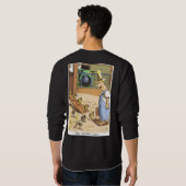 バイクもしくは自転車に乗る人のひなの黒いスウェットシャツを返す スウェットシャツ (裏面フル)