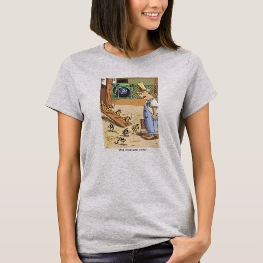 バイクもしくは自転車に乗る人のひな、灰色のTシャツ Tシャツ (正面)