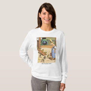 バイクもしくは自転車に乗る人のひな Tシャツ