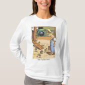 バイクもしくは自転車に乗る人のひな Tシャツ (正面)